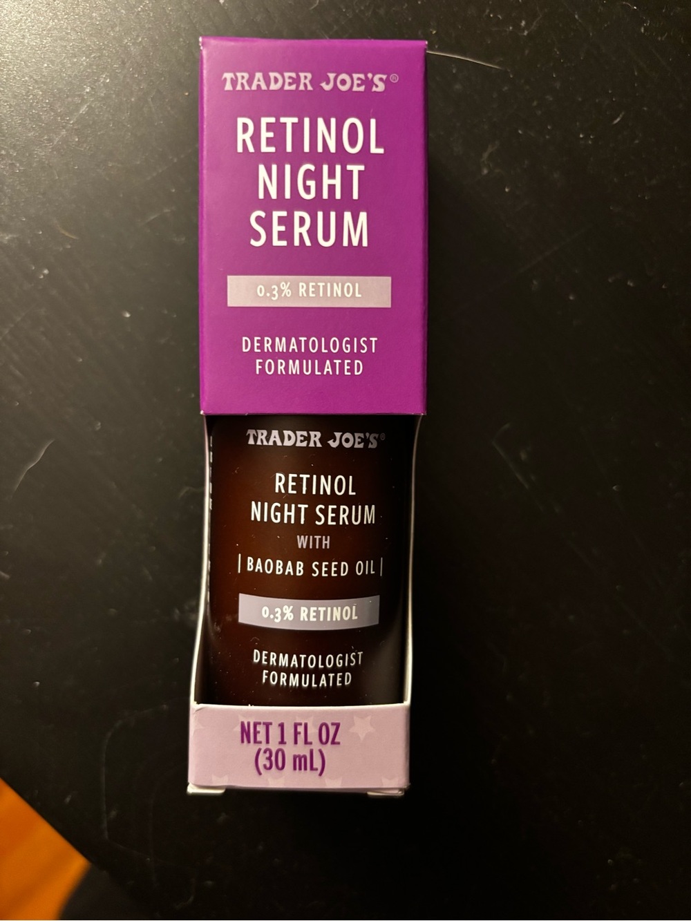 Trader Joe's Retinol Night Serum — Purple Bottle